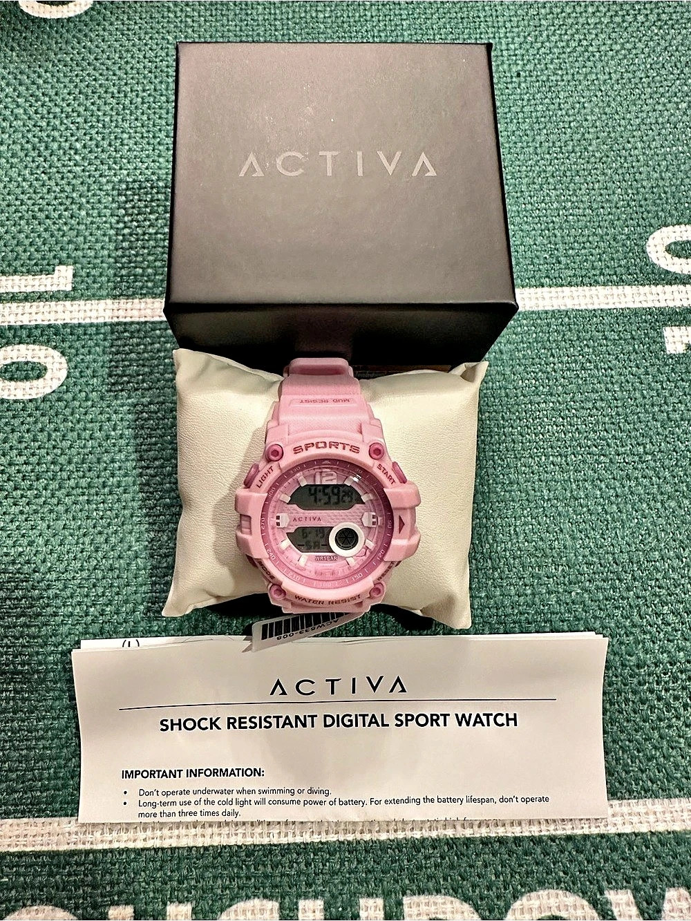 Activa Shock Resistant Digital Sport Watch Pink
